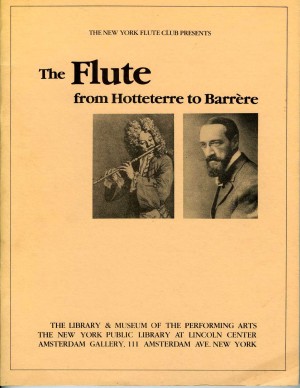 The Flute from Hotteterre to Barrère (1980)