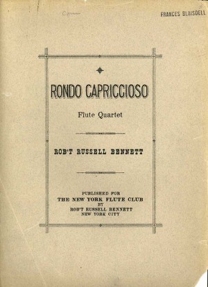 Robert Russell Bennett: Rondo Capriccioso for four flutes
